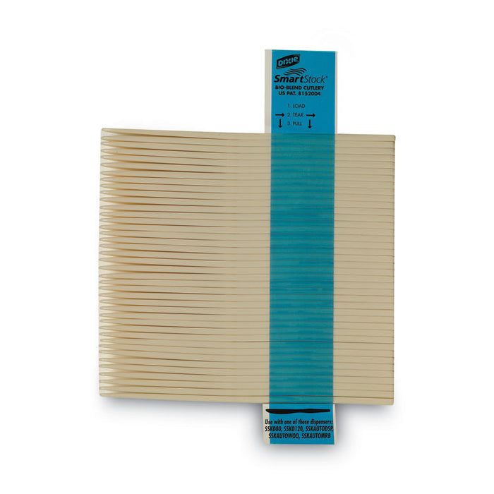 SmartStock Plastic Cutlery Refill, Series-O, Mediumweight Knife, Beige, 40/Pack, 24 Packs/Carton