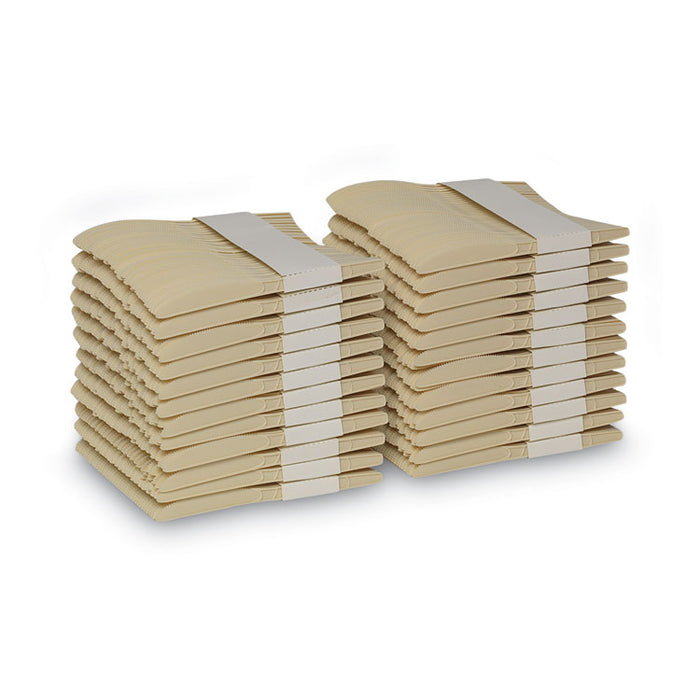 SmartStock Plastic Cutlery Refill, Series-O, Mediumweight Knife, Beige, 40/Pack, 24 Packs/Carton