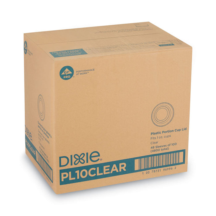 Plastic Portion Cup Lid, Fits 1 oz Portion Cups, Clear, 4,800/Carton