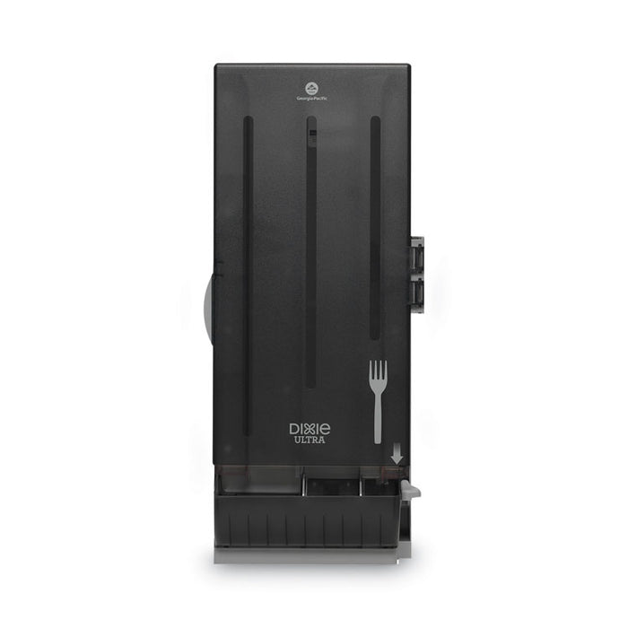 SmartStock Dining Utensil Dispenser, Holds 120 Forks, 10 x 8.78 x 24.75, Translucent Black