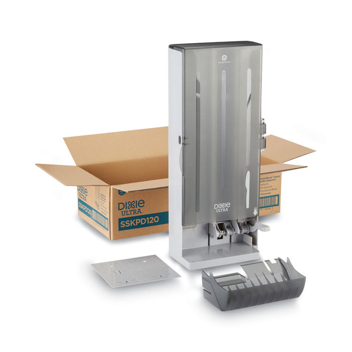 SmartStock Dining Utensil Dispenser, Holds 120 Knives, 10 x 8.78 x 24.75, Smoke