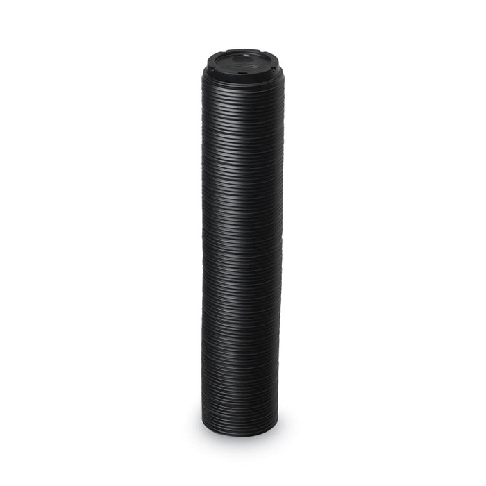 Drink-Thru Lids, Fits 10 oz to 20 oz Hot Cups, Plastic, Black, 1,000/Carton