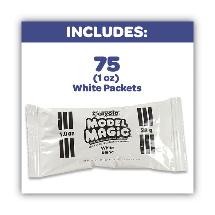 Model Magic Modeling Compound,1 oz Packs, 75 Packs, White, 6 lbs 13 oz