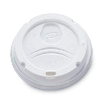Dome Lid, Fits 10 oz to 16 oz PerfecTouch Hot Cups/12 oz to 20 oz WiseSize Hot Cups, Plastic, White, 500/Carton