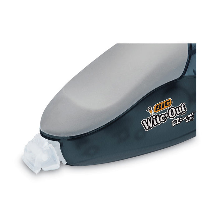 Wite-Out Brand EZ Correct Grip Correction Tape, Non-Refillable, 0.17" x 33.5 ft, Translucent Smoke Dispenser, 2/Pack