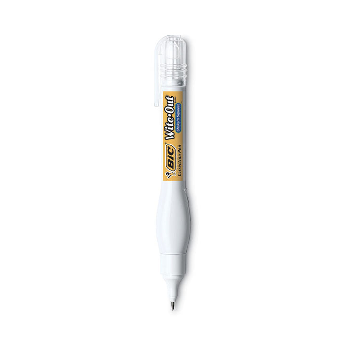 Wite-Out Shake 'n Squeeze Correction Pen, Needle Tip, 0.27 oz, White, 4/Pack