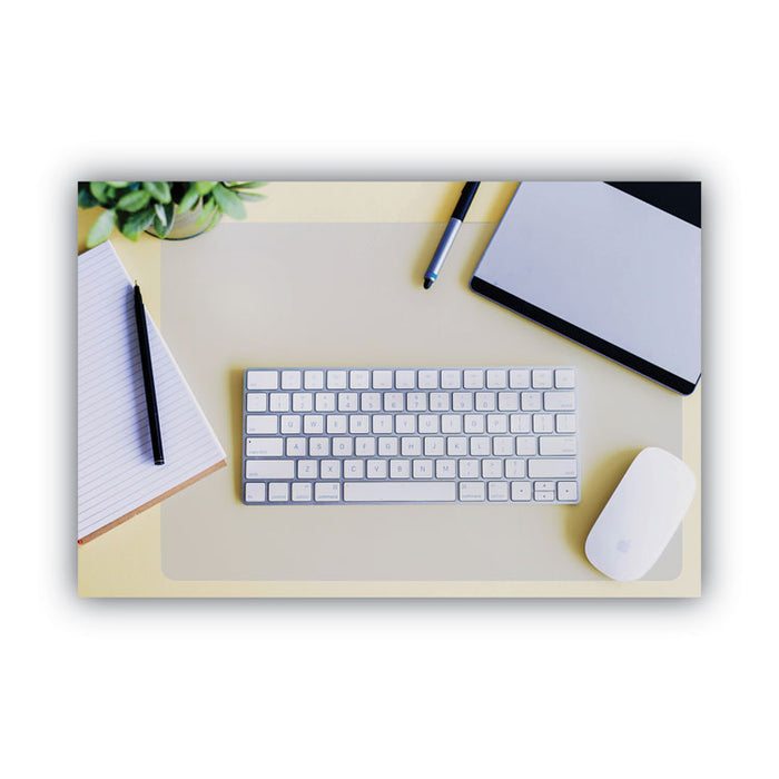 Desktex Polycarbonate Desk Pad, 22" x 17", Clear