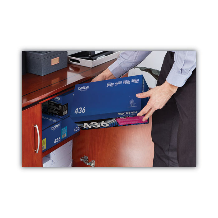 TN436M Super High-Yield Toner, 6,500 Page-Yield, Magenta
