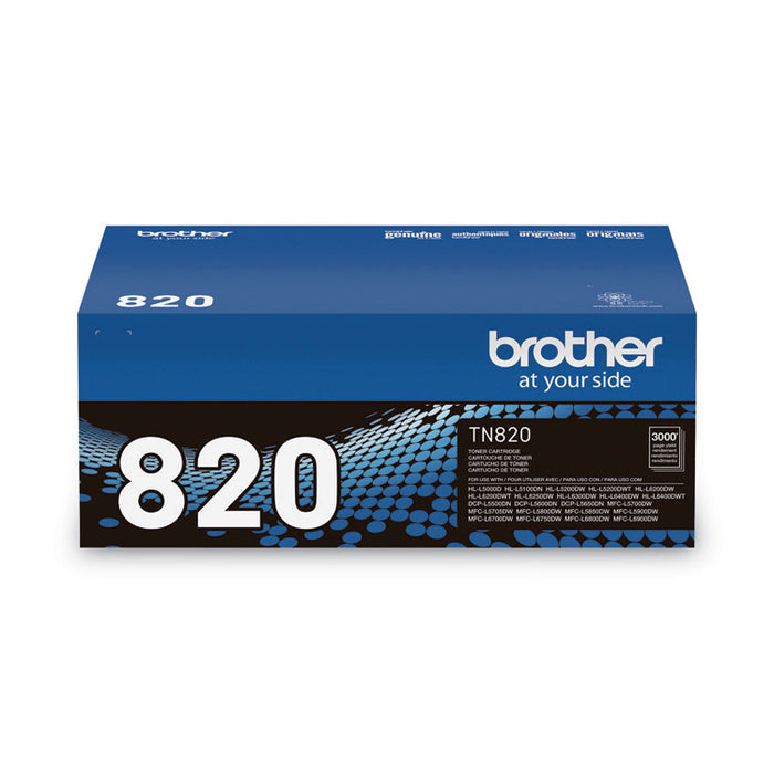 TN820 Toner, 3,000 Page-Yield, Black