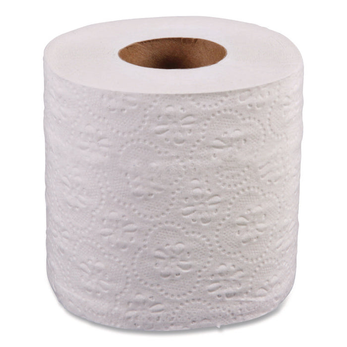 Two-Ply Toilet Tissue, Standard, Septic Safe, White, 4 x 3, 500 Sheets/Roll, 96 Rolls/Carton