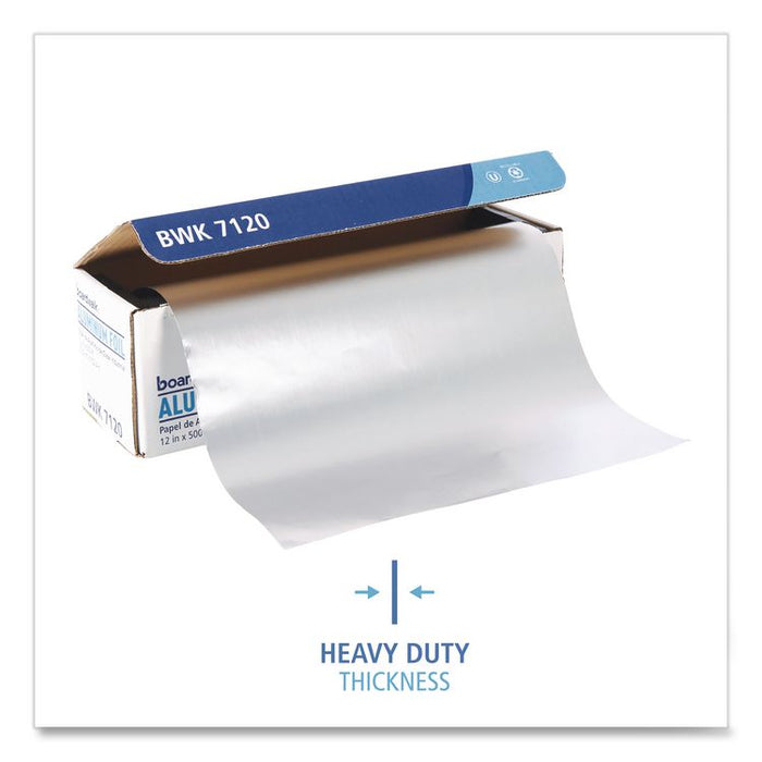 Heavy-Duty Aluminum Foil Roll, 87 Gauge, 12" x 500 ft
