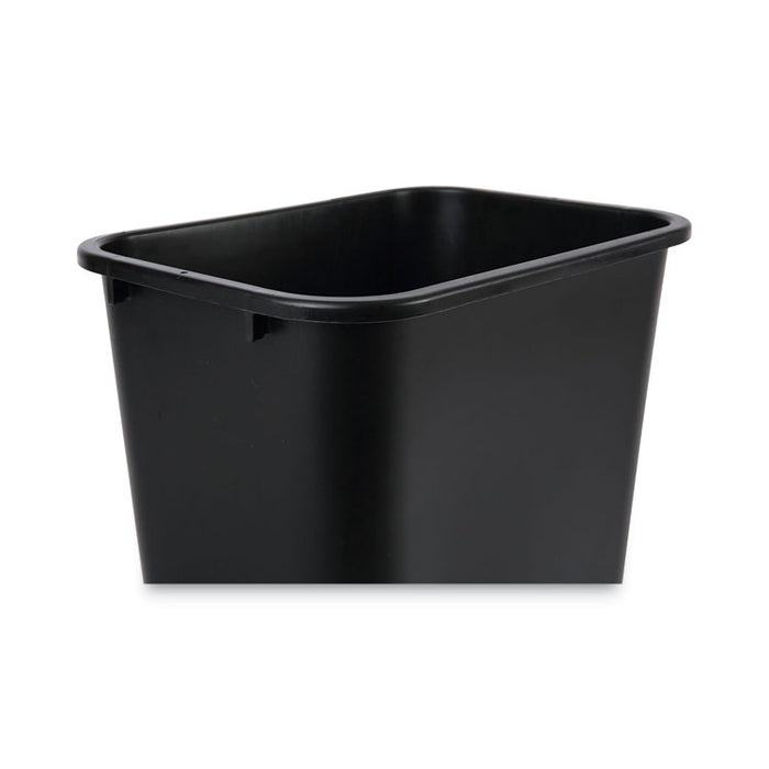 Soft-Sided Wastebasket, 41 qt, Plastic, Black