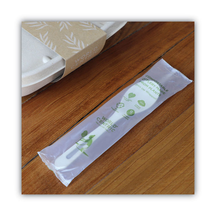 TPLA Wrapped Cutlery, Spoon, Plastic, Light Beige, 750/Carton