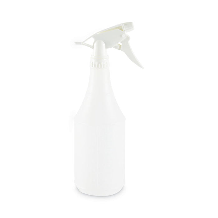 Embossed Plastic Spray Bottle, 24 oz, Clear, 24/Carton
