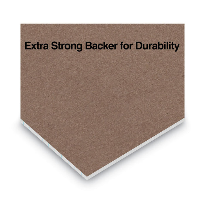Premium Ruled Writing Pads with Heavy-Duty Back, Black Headband, Wide/Legal Rule, (50) White 8.5 x 11 Sheets, 12/Pack