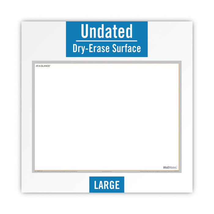 WallMates Self-Adhesive Dry Erase Writing/Planning Surface, 36 x 24, White/Gray/Orange Sheets, Undated