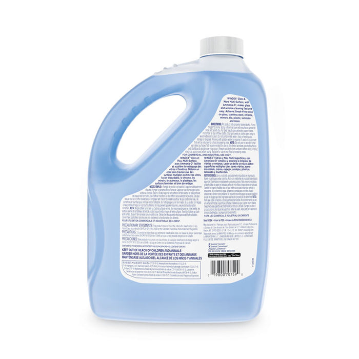 Glass Cleaner with Ammonia-D, 1 gal Bottle, 4/Carton