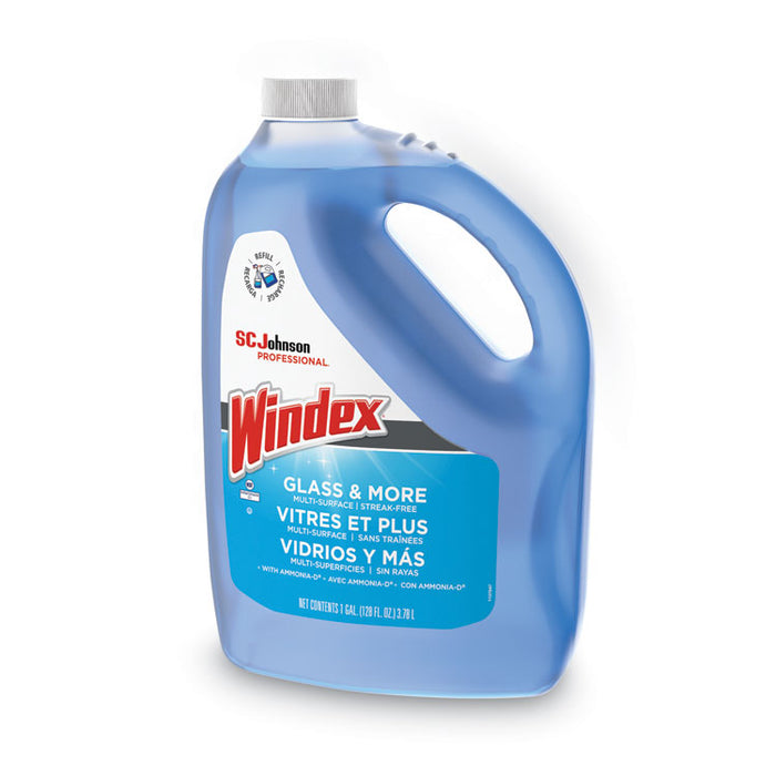 Glass Cleaner with Ammonia-D, 1 gal Bottle, 4/Carton