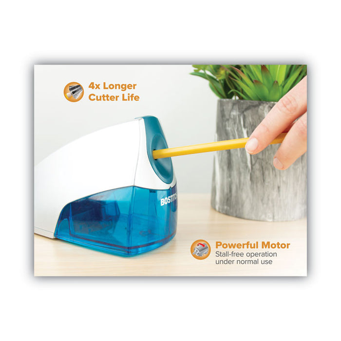 Personal Electric Pencil Sharpener, AC-Powered, 4.25 x 8.4 x 4.25, Blue