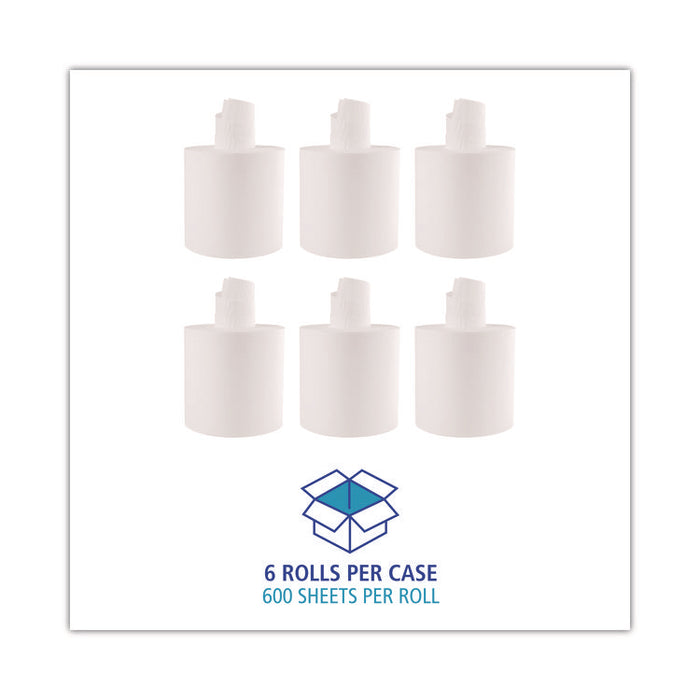 Center-Pull Roll Towels, 2-Ply, 7.6 x 8.9, White, 600/Roll, 6/Carton