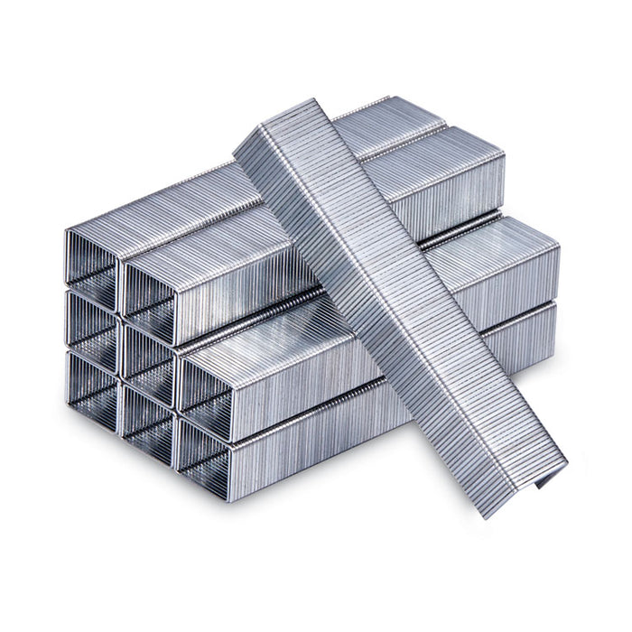 Heavy-Duty Premium Staples, 0.38" Leg, 0.5" Crown, Steel, 5,000/Box