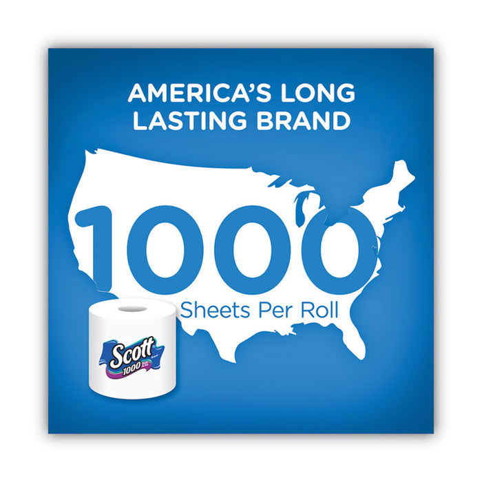 1000 Bathroom Tissue, Septic Safe, 1-Ply, White, 1,000 Sheets/Roll, 20 Rolls/Pack