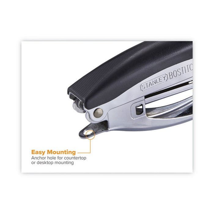Deluxe Hand-Held Stapler, 20-Sheet Capacity, Black