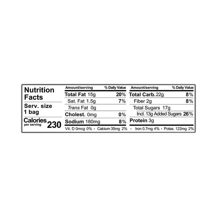 Glazed Mixes, Maple Cinnamon Pecan Walnut, 1.5 oz Pouch, 18/Carton