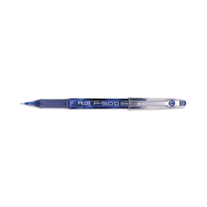 Precise P-500 Gel Pen, Stick, Extra-Fine 0.5 mm, Blue Ink, Blue Barrel, Dozen