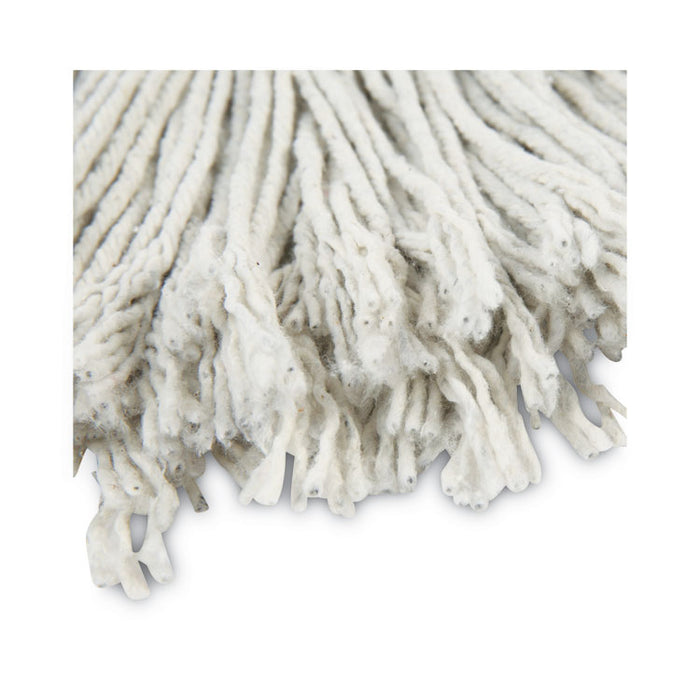 Cut-End Wet Mop Head, Cotton, #24, White 12/Carton
