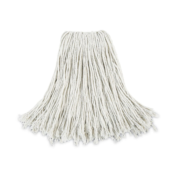Cut-End Wet Mop Head, Cotton, #24, White 12/Carton