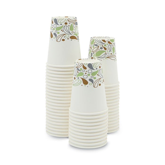 Deerfield Printed Paper Hot Cups, 12 oz, 50/Sleeve, 20 Sleeves/Carton