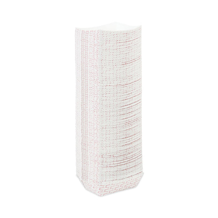 Paper Food Baskets, 0.5 lb Capacity, Red/White, 1,000/Carton
