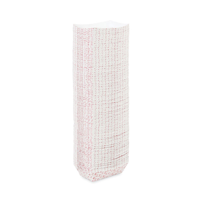 Paper Food Baskets, 0.25 lb Capacity, 2.69 x 4 x 1.05, Red/White, 1,000/Carton