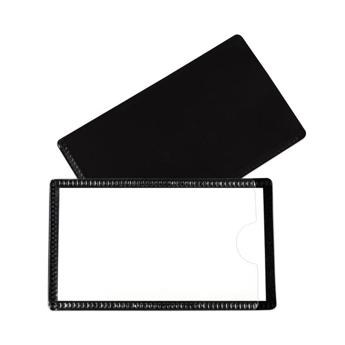 Slap-Stick Magnetic Label Holders, Side Load, 4.25 x 2.5, Black, 10/Pack