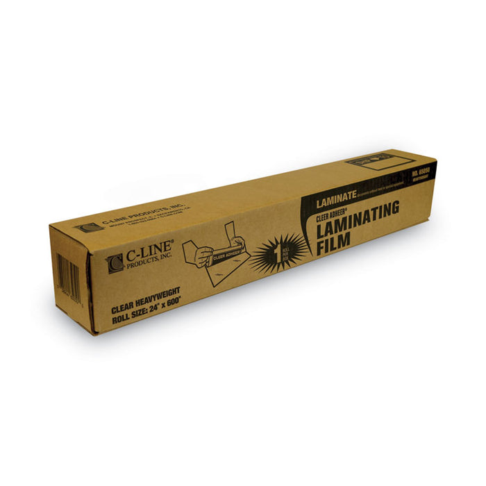 Cleer Adheer Self-Adhesive Laminating Film, 2 mil, 24" x 50 ft, Gloss Clear