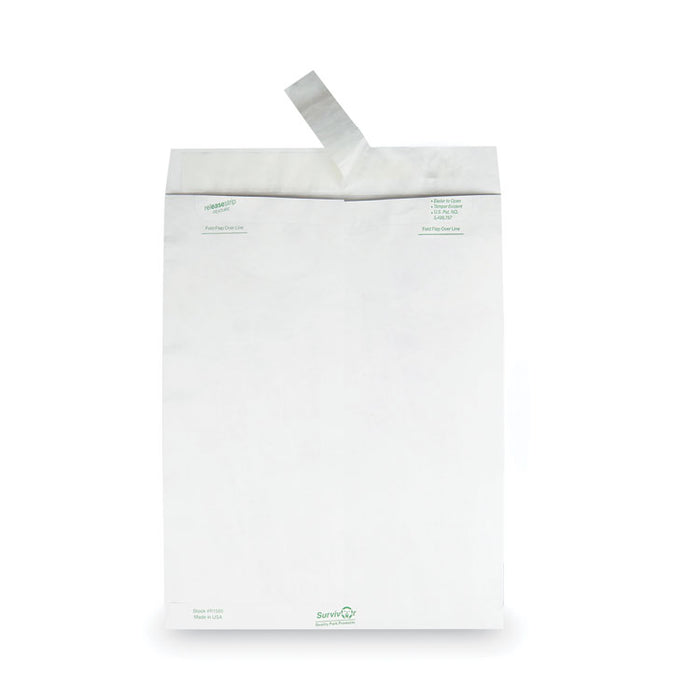 Lightweight 14 lb Tyvek Catalog Mailers, #13 1/2, Square Flap, Redi-Strip Adhesive Closure, 10 x 13, White, 50/Box