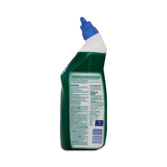 Disinfectant Toilet Bowl Cleaner with Bleach, Clean Scent, 24 oz Angle-Neck Bottle, 2/Pack