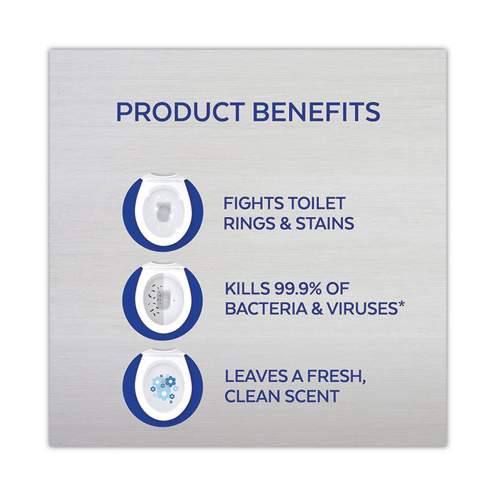Disinfectant Toilet Bowl Cleaner with Bleach, Clean Scent, 24 oz Angle-Neck Bottle, 2/Pack