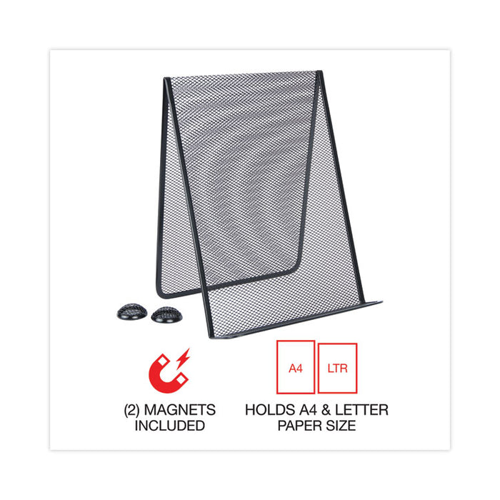 Metal Mesh Document Holder, Holds Up to 35 Letter Size Sheets, Metal, Black