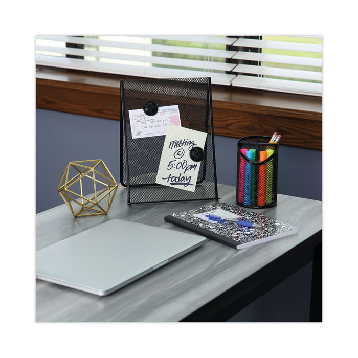 Metal Mesh Document Holder, Holds Up to 35 Letter Size Sheets, Metal, Black