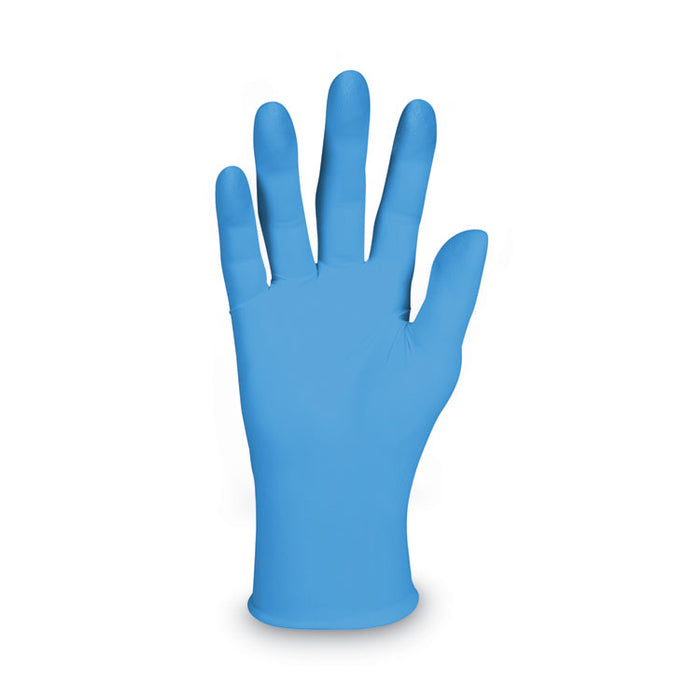 G10 2PRO Nitrile Gloves, Powder-Free, Large, 6 mil Thick, 9.5" Long, Blue, 100/Box