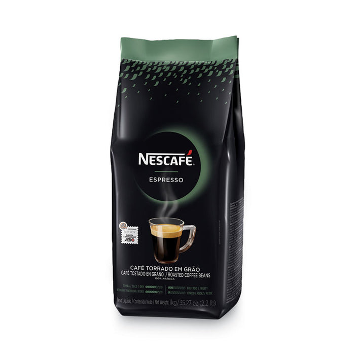 Espresso Whole Bean Coffee, Arabica, 2.2 lb Bag, 6/Carton