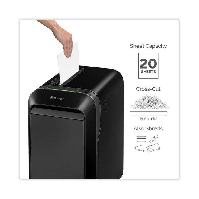 Powershred LX190 Cross-Cut Shredder, 20 Manual Sheet Capacity