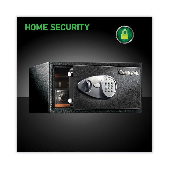 Electronic Lock Security Safe, 1 cu ft, 16.94w x 14.56d x 8.88h, Black