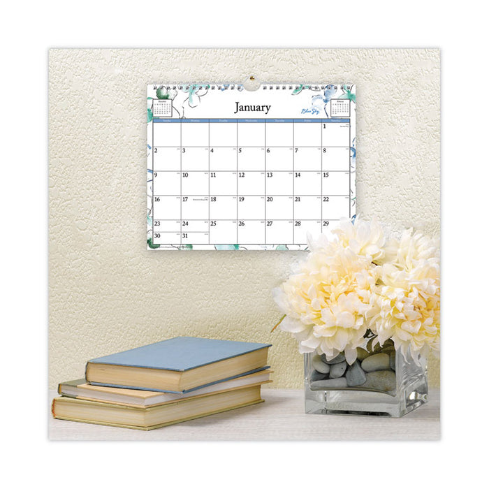 Lindley Wall Calendar, Floral Artwork, 11 x 8.75, White/Multicolor Sheets, 12-Month (Jan to Dec): 2026