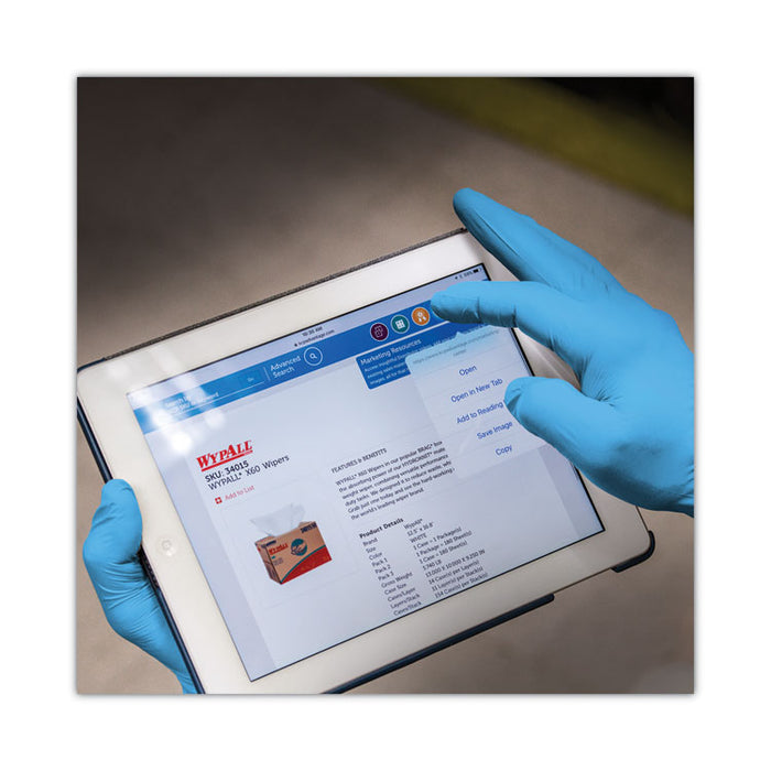 G10 Flex Blue Nitrile Gloves, Powder-Free, Small, 3 mil Thick, 9.5" Long, Blue, 100/Box, 10 Boxes/Carton