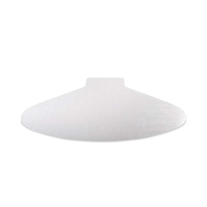 SuperMat Frequent Use Chair Mat for Medium Pile Carpeted Floors, Oval with Lip, 60" x 66", Clear, Ships Flat