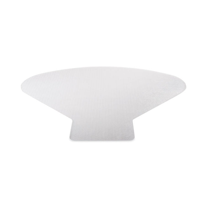 SuperMat Frequent Use Chair Mat for Medium Pile Carpeted Floors, Oval with Lip, 60" x 66", Clear, Ships Flat