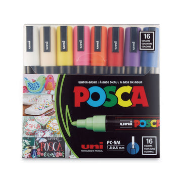 Water-Based Paint Markers, Medium Bullet Tip, Assorted Colors, 16/Pack